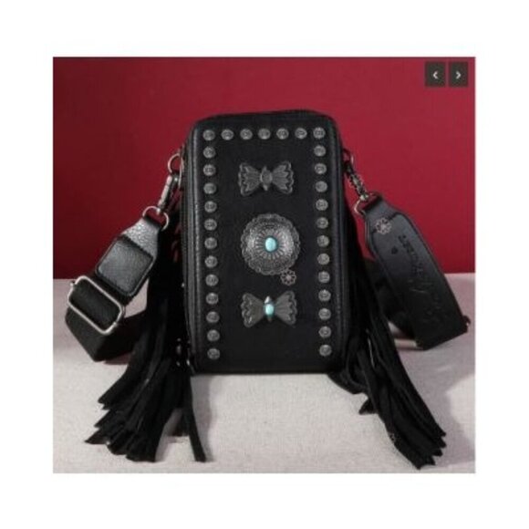 SOLD OUT Montana West Fringe Mariposa Concho Collection Sling Bag - Picture 1 of 7